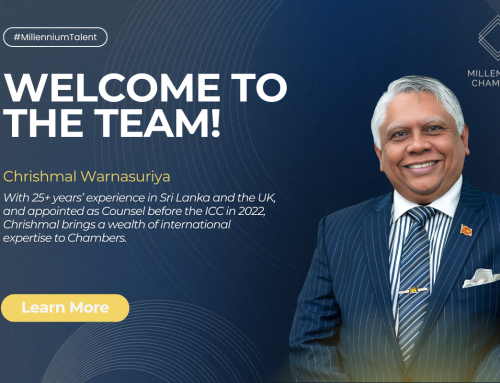 Millennium Chambers Welcomes New Pupil Barrister: Chrishmal Warnasuriya