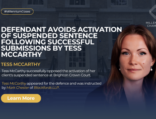 Defendant Avoids Activation of Suspended Sentence Following Successful Submissions by Tess McCarthy