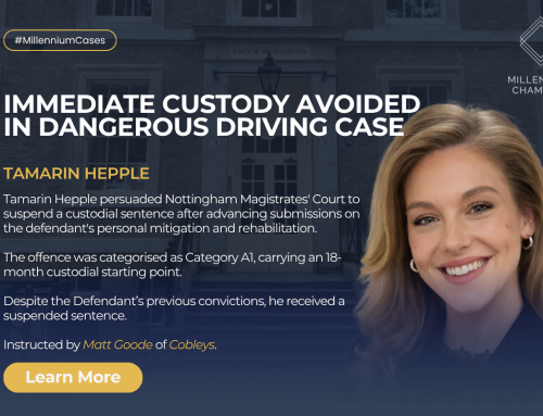 IMMEDIATE CUSTODY AVOIDED IN DANGEROUS DRIVING CASE